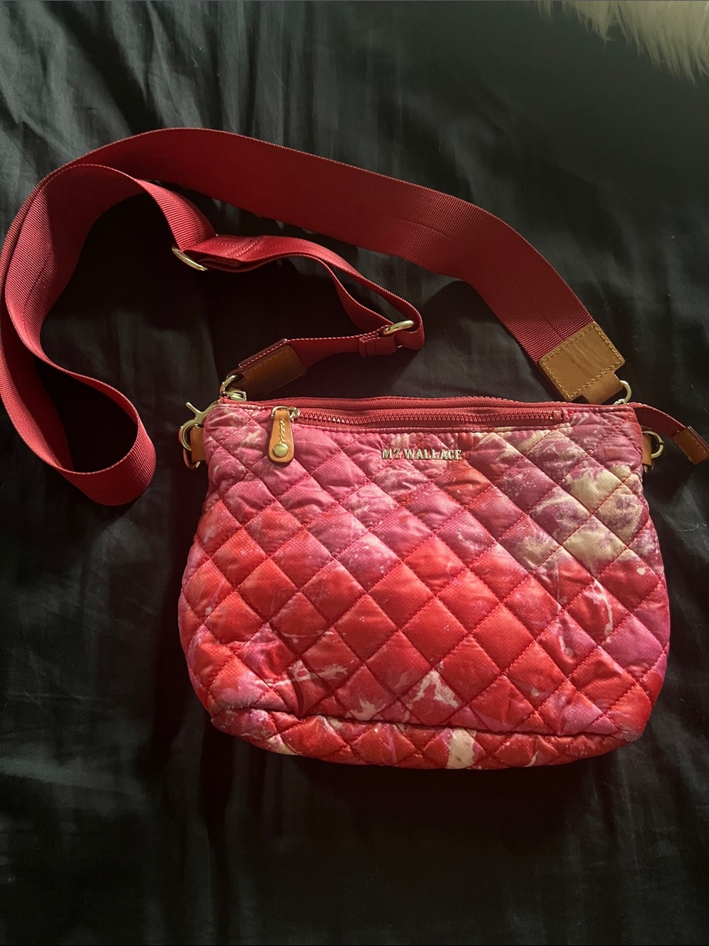 MZ Wallace Quilted Red Crossbody Bag - Picture 2 of 6